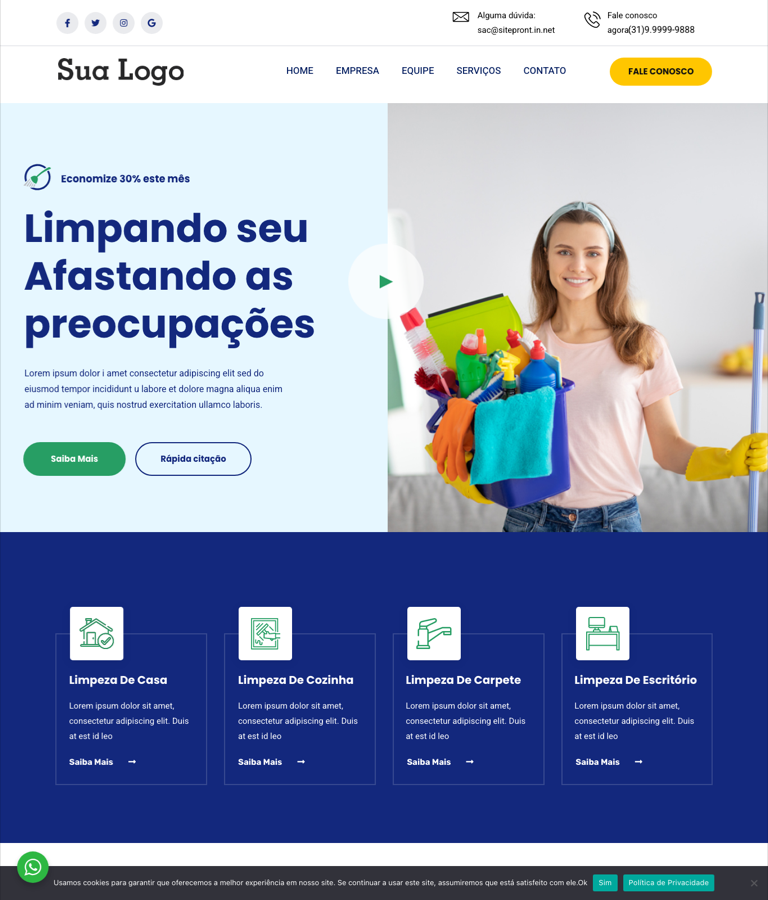 Modelo 017 - Limpeza residencial e comercial
